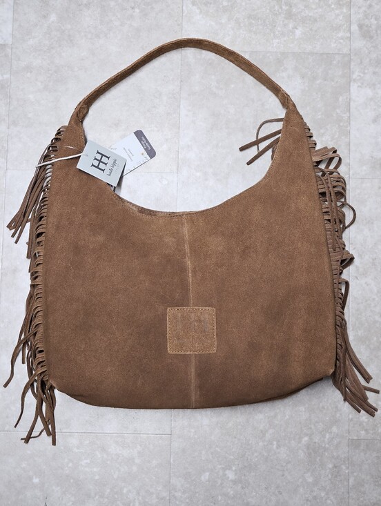 Haute Hippie Handbags - Haute Hippie Fringe Suede Hobo Bag Brown Western Cowgirl Chic Shoulder Bag